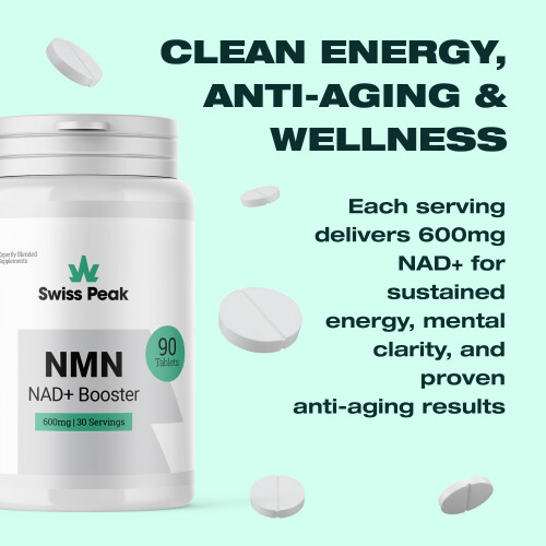 NMN = NAD+ Supplement, 600mg per Serving, Enhanced Absorption, Actu... 1