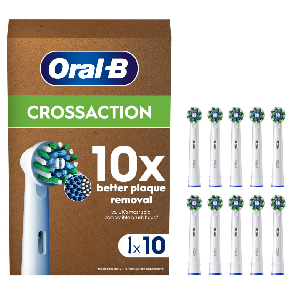 Pakaus White Oral-B Pro Cross Action Original Electric Toothbrush Head, Pack Of...