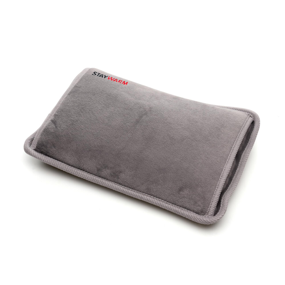 Staywarm Grey Rechargeable Electric Fleece Hot Water Bottle, Bed/Hand Wa...