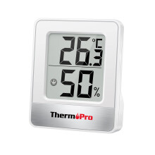 ThermoPro TP49 Small Digital Hygrometer Indoor Thermometer Ambient Thermometer Temperature Monitor and Humidity Meter for Home Office Comfort Reptile