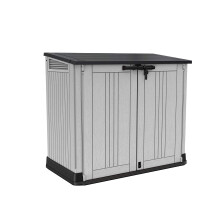 Keter Store it Out Nova Outdoor Garden Storage Shed 32 x 715 x 1135 cm Light Grey with Dark Grey Lid