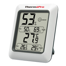 ThermoPro TP50 Digital ThermoHygrometer Indoor Room Thermometer with Recording and Climate Indicator for Room Climate Control Monitor