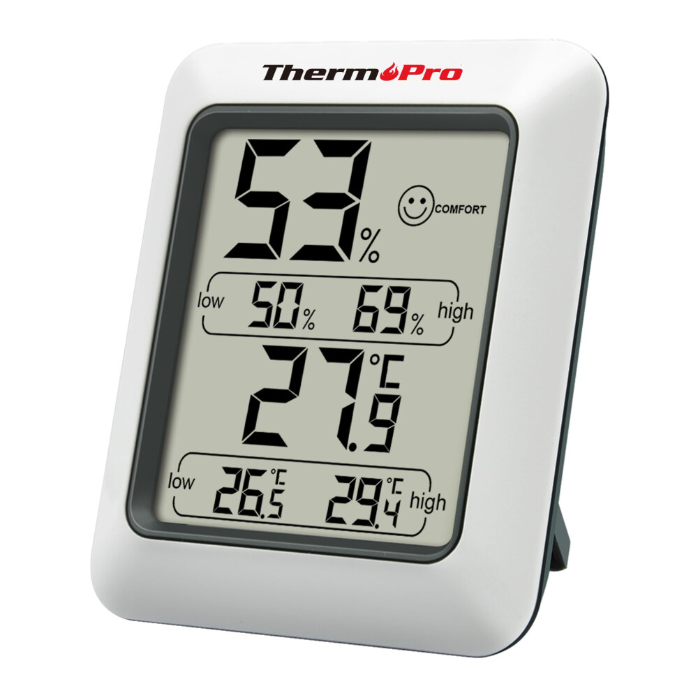 Thermopro Tp50 Digital Thermohygrometer Indoor Room Thermometer With Recording And Climate Indicator For Room Climate Control Monitor