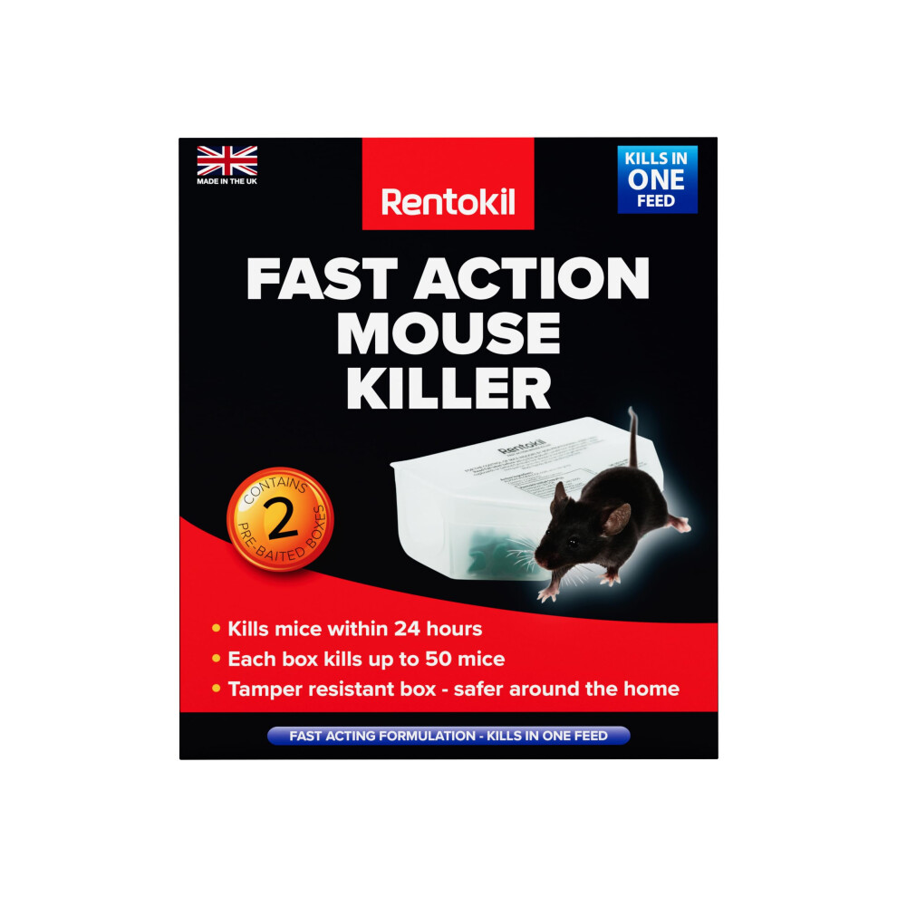 Rentokil PSF135 Fast Action Mouse Killer Twin Pack  Highly Effective Rodent Control Solution for Quick and Efficient Elimination of Mice Safe for Ind-image-OPC-PK6RYKZ-NEW