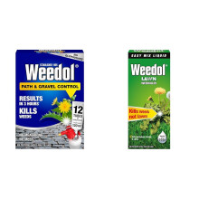 Weedol Path Weed Killer Liquid Concentrate 12 Tubes Treats 120m2 Garden Path Patio Weed Control Concentrated Lawn Weedkiller Easy Mix Liquid 500 ml