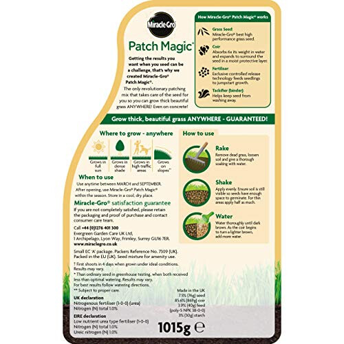 Miracle-Gro MiracleGro Patch Magic Grass Seed Feed and Coir 1015 g Green 1