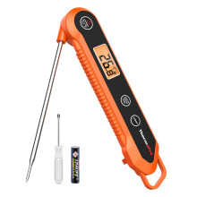 ThermoPro TP03H Meat Thermometer with IPX6 Waterproof Food Thermometer Foldable Food Temperature Probe with LCD Backlight Calibration Lock Fuction Ki
