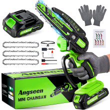 Mini Chainsaw Cordless 6 Inch Electric Chain Saw with 3 Chains and 850W Motor Small Battery Chainsaw with 1 Battery and Safety Lock Light Weight Hand