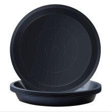 Kunjocy Pack of 5 Black Plant Pot Saucers 30 CM Round Plant Pots Trays Garden Plant Saucer Plant Plastic Plate Pot Tray for Garden Indoor Outdoor Fit