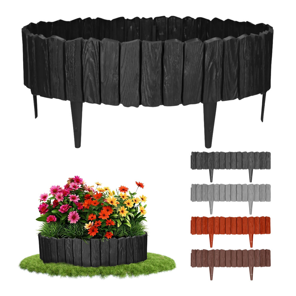 Gardenix Black Lawn Edging 23M74ft Flexible Garden Edging For Flower Beds Lawn Patio Pavement Easy Install Border No Digging Weatherresistant Plas 42885412