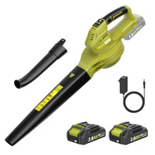 Leaf Blower Cordless 20V Cordless Leaf Blowers with 2 x 20 Ah Battery Electric Leaf blowers for Lawn Care 3 Speed Modeonly 34Lb Lightweight Battery P