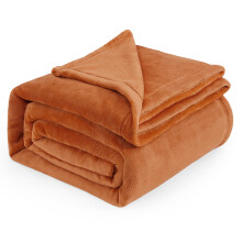 Bedsure Fleece Blanket for Bed Soft Cosy Fluffy Throw Blankets Warm Large Throws for Audlts Burnt Orange 220x240 cm – This product is designed w