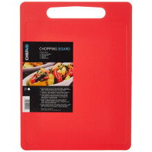 Chef Aid Large Red Poly Chopping Board Multipurpose AntiSlip Surface Easy Clean and Dishwasher Safe with Handle 40 x 30cm Other Colour Options Av