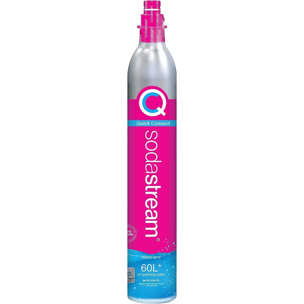Sodastream Co2 Cylinder For Sparkling Water Maker Quick Connect Gas System Makes 60 Litres Fizzy Drinks Compatible With Terra Duo And Art Reduce