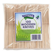 Caterpack Enviro Range Wooden Knives Made from sustainably sourced Birchwood compostable and Biodegradable 100 Pack – This product is designed wi