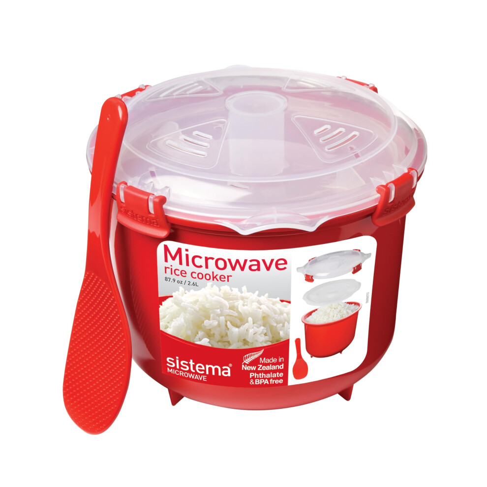 Sistema Microwave Rice Cooker  26 L  Dishwasher Safe Small Rice Cooker  BPAFree  Red – This product is designed with premium quality and reliable