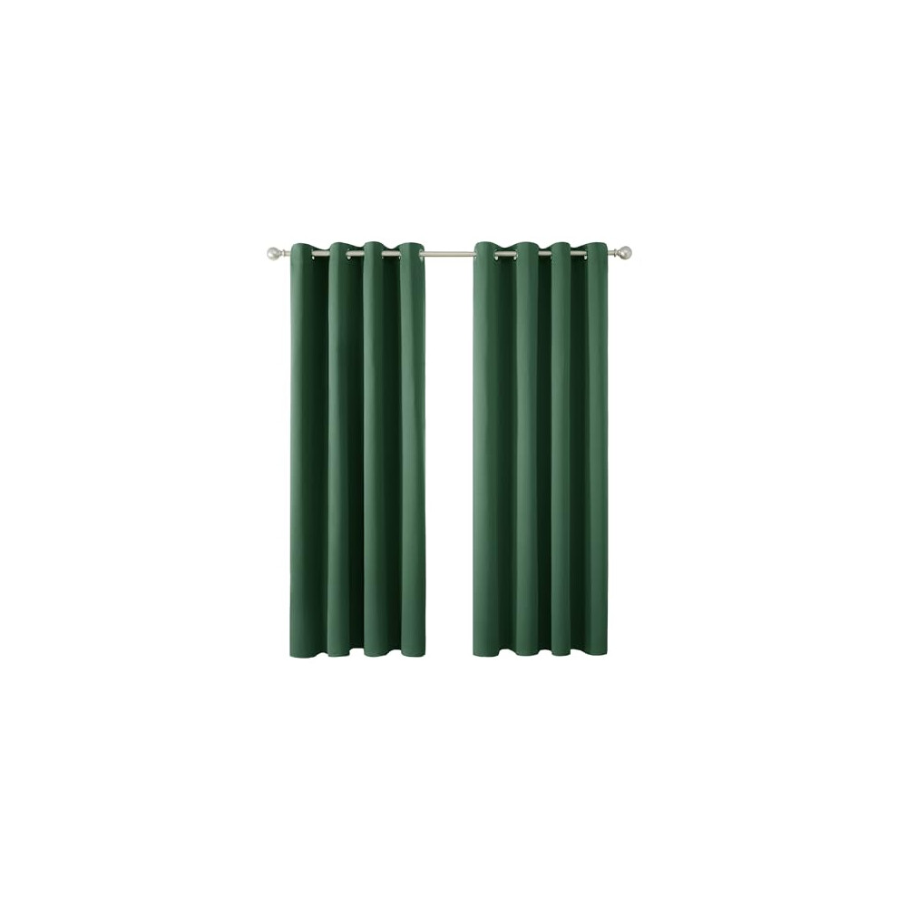 Deconovo Window Treatments Ring Top Blackout Curtains Eyelet Curtains for Nursery Dark Green 42 x 72 Inch 2 Panels – This product is designed wit-image-OPC-PK6S6S2-NEW