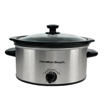 Hamilton Beach 35L Comfort Cook Slow Cooker 160W EnergyEfficient Design Removable OvenSafe Ceramic Bowl 3 Heat Settings Compact for 24 People Eas