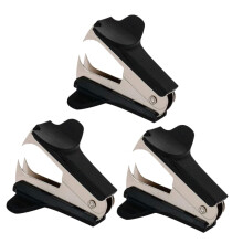 3-Piece Staple Remover Set for Office, School, and Home Use – Durable Plastic Case, One-Handed Operation, Quiet Functionality
