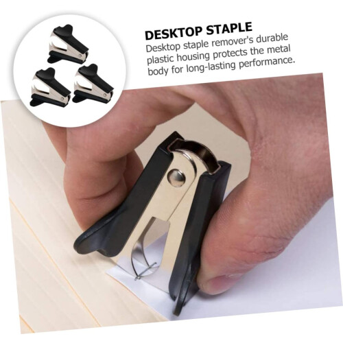 3-Piece Staple Remover Set for Office, School, and Home Use – Durable Plastic Case, One-Handed Operation, Quiet Functionality 2