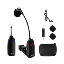 Sax Microphone Cordless Clip-On Condenser Microphone for Wind Instruments, Professional Quality, Lightweight Design