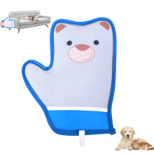 Electrostatic Hair Removal Gloves Pet Grooming Brush Double-Sided Mesh Fabric with Massage Function for Cats Dogs Furniture Cleaning