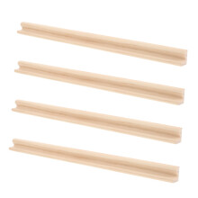 Wood Domino Set 4 Pieces for Mexican Train Game, Single Row Holder for Domino and Mahjong, Versatile for Board Games and Learning Activities