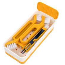 7-in-1 Grout Cleaning Brush Set for Deep Cleaning Showers, Floors, Bathrooms, and Kitchen, Yellow Joint and Crevice Brushes