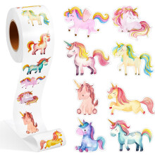 Unicorn Stickers Set for Kids, Waterproof Vinyl Decals, Assorted Colors, 2-Inch Size, Perfect for Crafts and Scrapbooking
