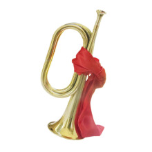Horn Musical Instruments Beginner Trumpet for Teenagers, Copper Golden Finish, Red Scarf, Magnetic Anklet, Cassettes Included