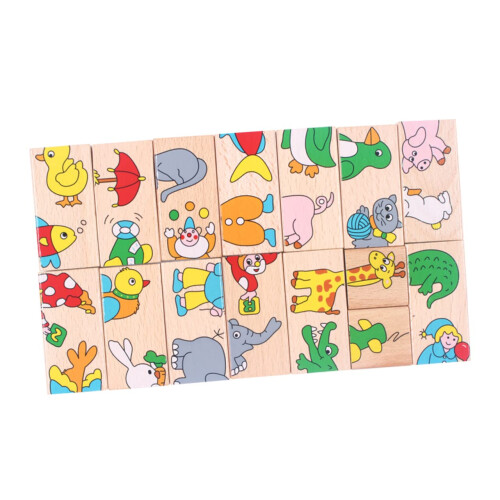 Kids Domino Puzzle Toy with Animal Patterns for Early Learning - Safe ...