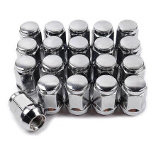 20Pcs 14X1.5 Lug Nuts - 19mm Lug Nut 1.38 inch Tall 3/4 inch Hex Chrome Lug Nuts, for 1999-2021 Chevy Silverado 1500