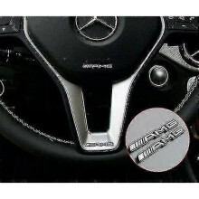 2X mercedes amg steering wheel speaker badge logo emblem sticker car accessories