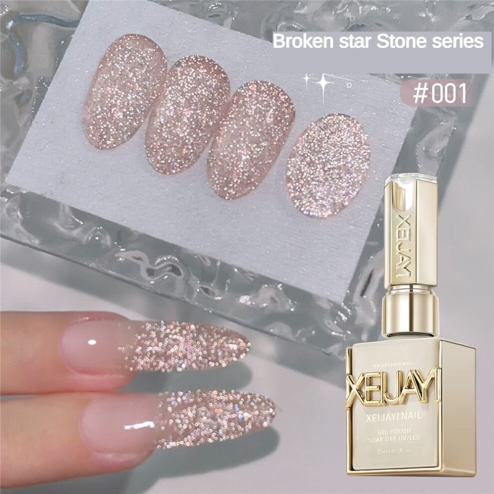 (Type#1) Xeijayi New Clear Super Flash Smoothie Star Crushed Diamond Nail Polish Nail-image-OPC-PK6SSHW-NEW