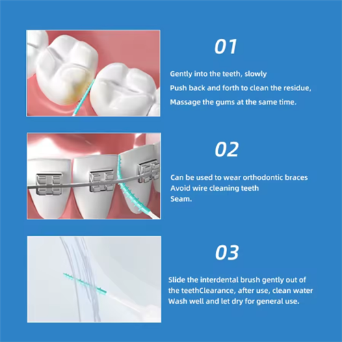 150Pcs/box Interdental Brush Soft Rubber Teeth Cleaning Tools Dental Cleaning 2