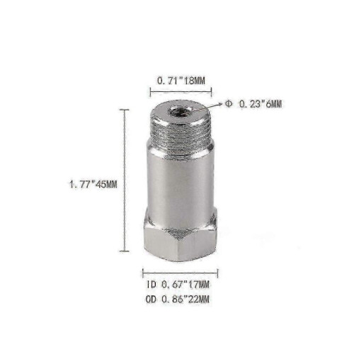 10pcs O2 Sensor Spacer Adapter Extender Extension Straight 45mm M18x1.5 Extension Spacer Extender C 1
