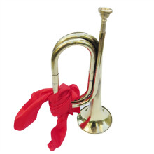 Copper Alloy Bugle Horn for Students, Young Pioneer Loading Trumpet, Wind Instrument for Youth Musicians