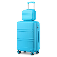 (blue, 12+20inch) 12/20/24/28inch ABS Hard Suitcase Set With Travel Bag Luggage case