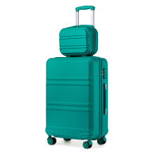 (blue and green, 12+20inch) 12/20/24/28inch ABS Hard Suitcase Set With Travel Bag Luggage case