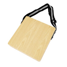 Portable Wooden Cajon Drum, Kids and Adults Hand Percussion Instrument, 12-Inch Size, Eco-Friendly Material, Natural Finish