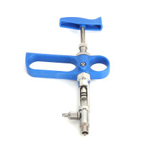 2ML Edelstahl-Kontinuierliche Impfstoffspritze für Nutztiere, 19,5 cm