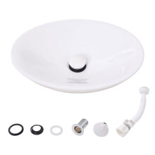 Modern Oval Ceramic Countertop Washbasin 495*375*130MM