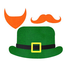 St. Patrick's Day Paper Cutouts, Green Hat Cutouts, Spring Decorations for Irish Party Props, Art Class Supplies