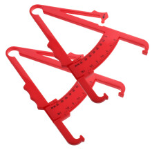 Fat Brake Caliper Mini Plastic Skin Tester for Body Fat Measurement and Skin Wrinkle Assessment, Red, Pack of 2