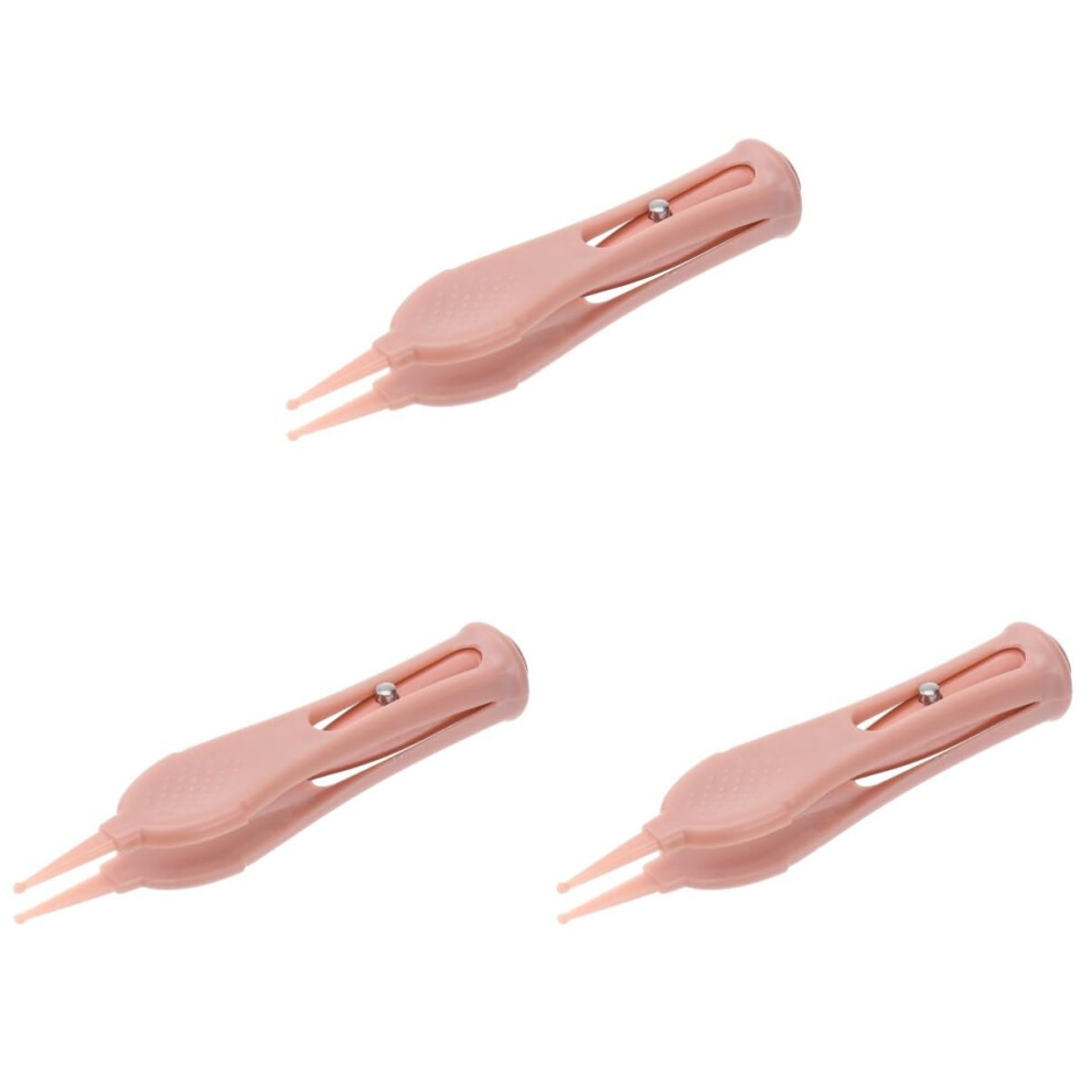 Nose Cleaning Tweezers Pack Of 3 For Newborns And Infants, Ear Cleaner Tweezers For Safe Nose And Ear Hygiene Pink