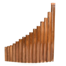 Pan Pipe for Right Hand 15 Tubes G Major Wind Instrument Natural Bamboo with Rod Pocket for Musicians
