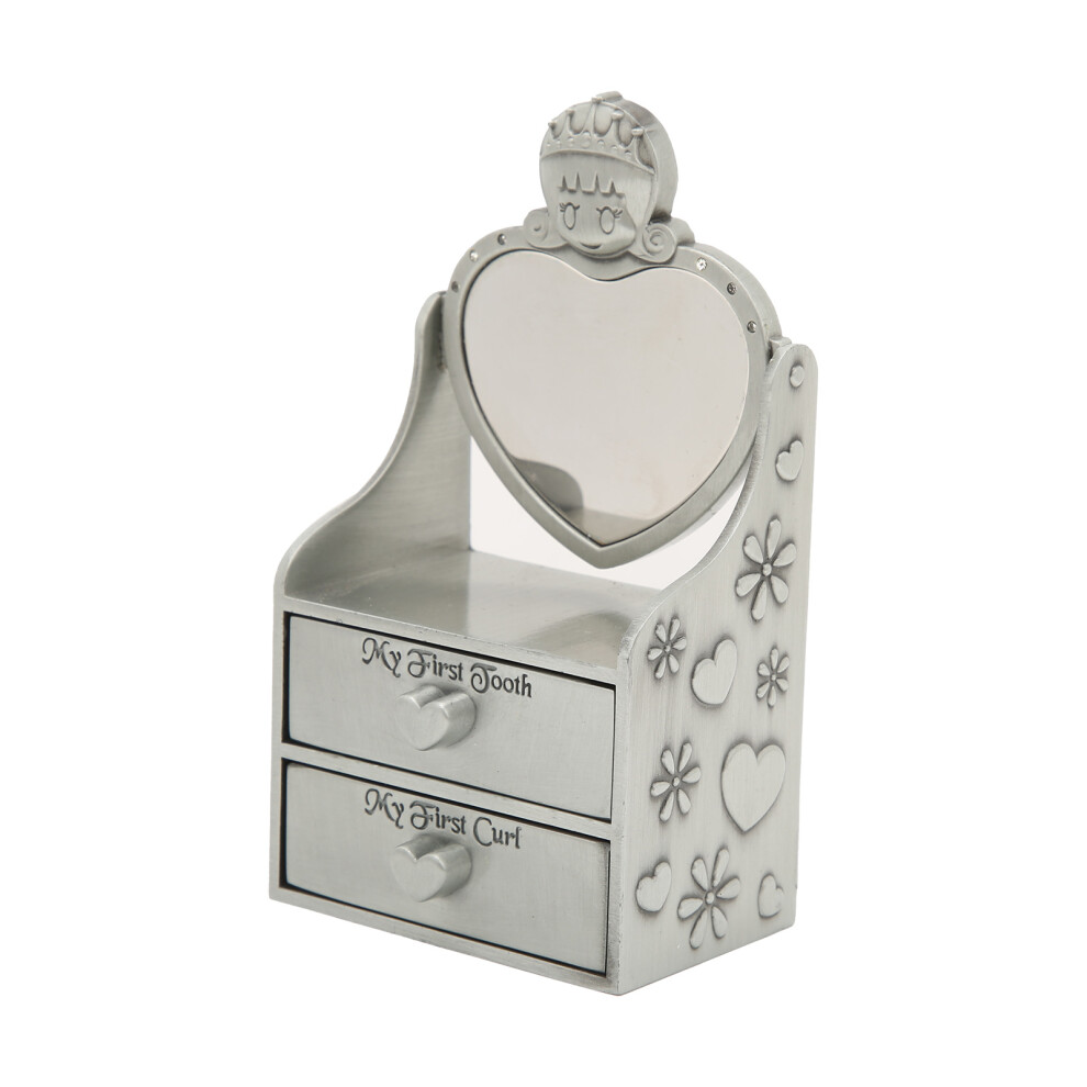 Cute Baby Keepsake Box Zinc Alloy Durable Jewelry Storage, 10.8x6x4.5cm