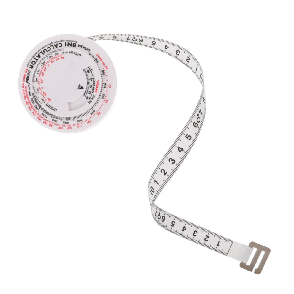 BMI Tester Tape Measure with Flexible Retractable Design, Body Fat Calculator, Pocket Size, Fabric Material, and Measuring Accuracy