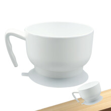 Suction Cups for Seniors – Leak-Proof White Food Bowls with Handles – BPA-Free Soup Bowls for Elderly and Disabled