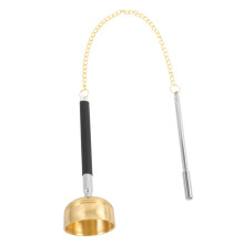 Portable Buddhism Prayer Bell, Handcrafted Copper Meditation Bell for Spiritual Practices, Random Color, 4.5 Inch Size